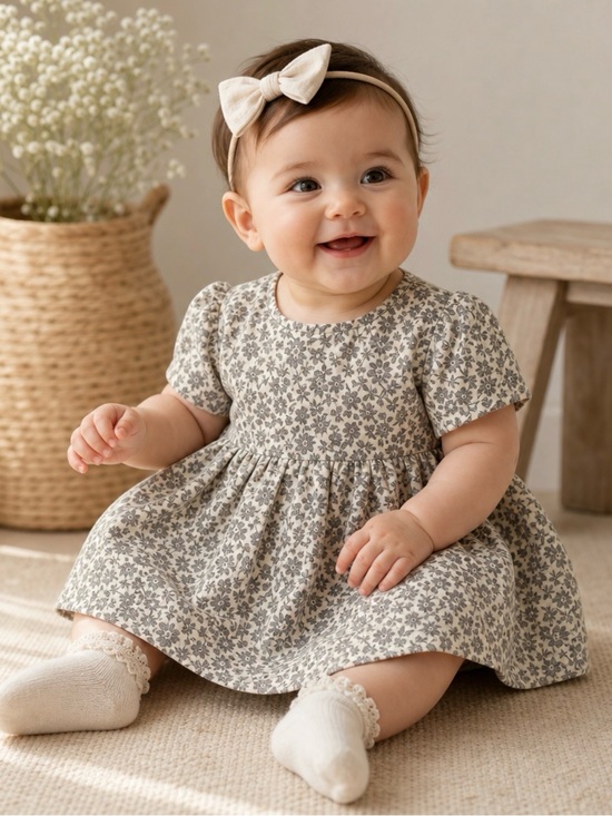 Quincy Mae Other - NWTS Quincy Mae Brielle Dress, French Garden, size 12-18 months